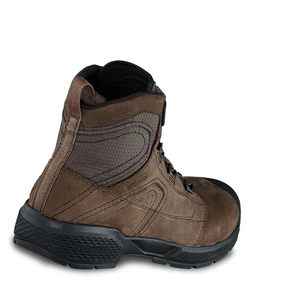 Red Wing Exos Lite 6-inch Safety Toe Men's Waterproof Boots Brown | ZA 42VRW